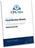 CPA Atlas Final Review Sheets for the 2027 CPA Exam, cover