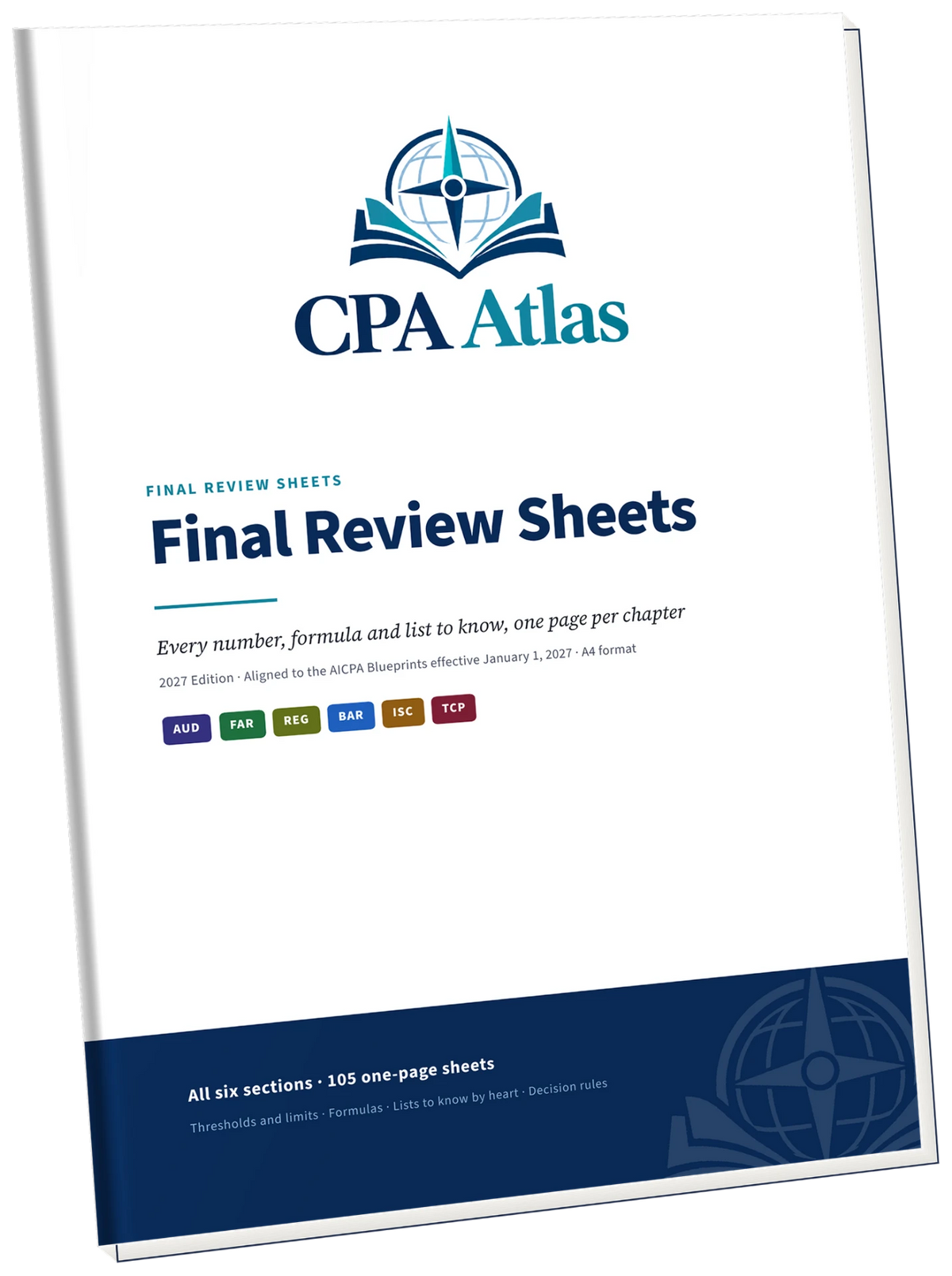CPA Atlas Final Review Sheets for the 2027 CPA Exam, cover