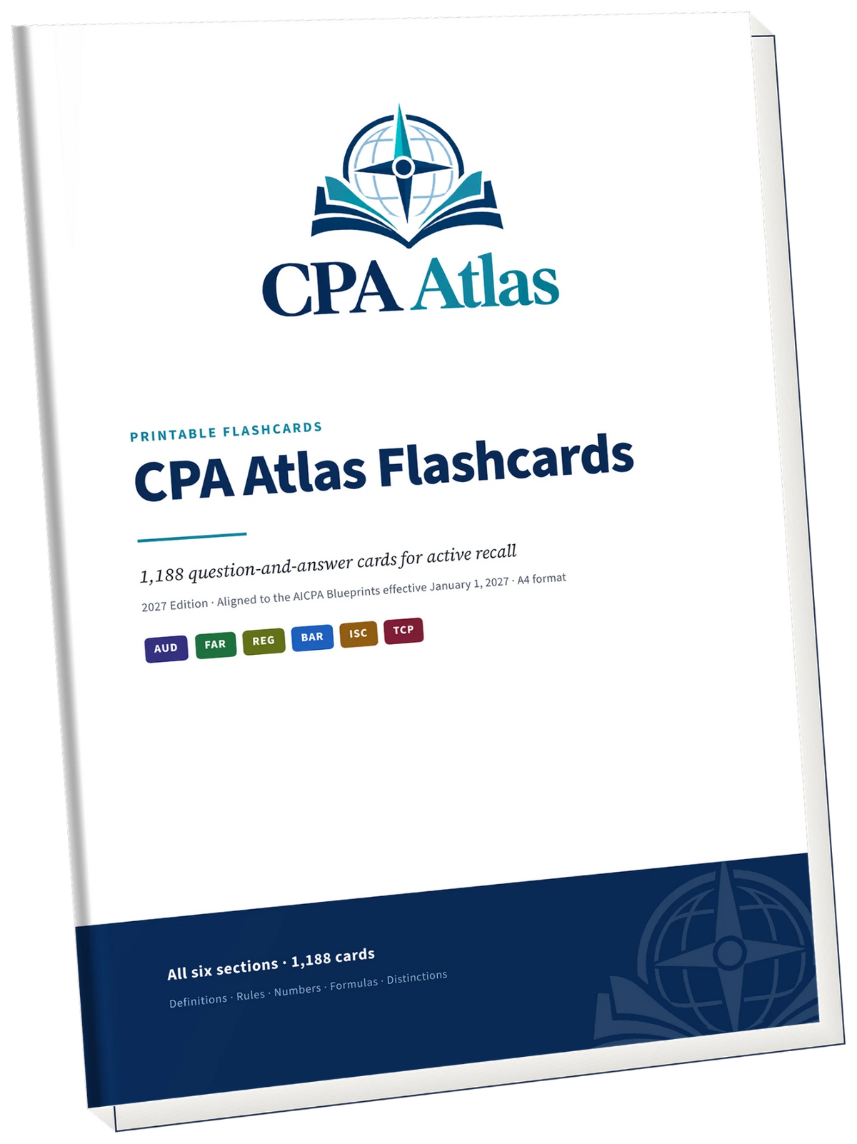 CPA Atlas printable flashcards for the 2027 CPA Exam, cover