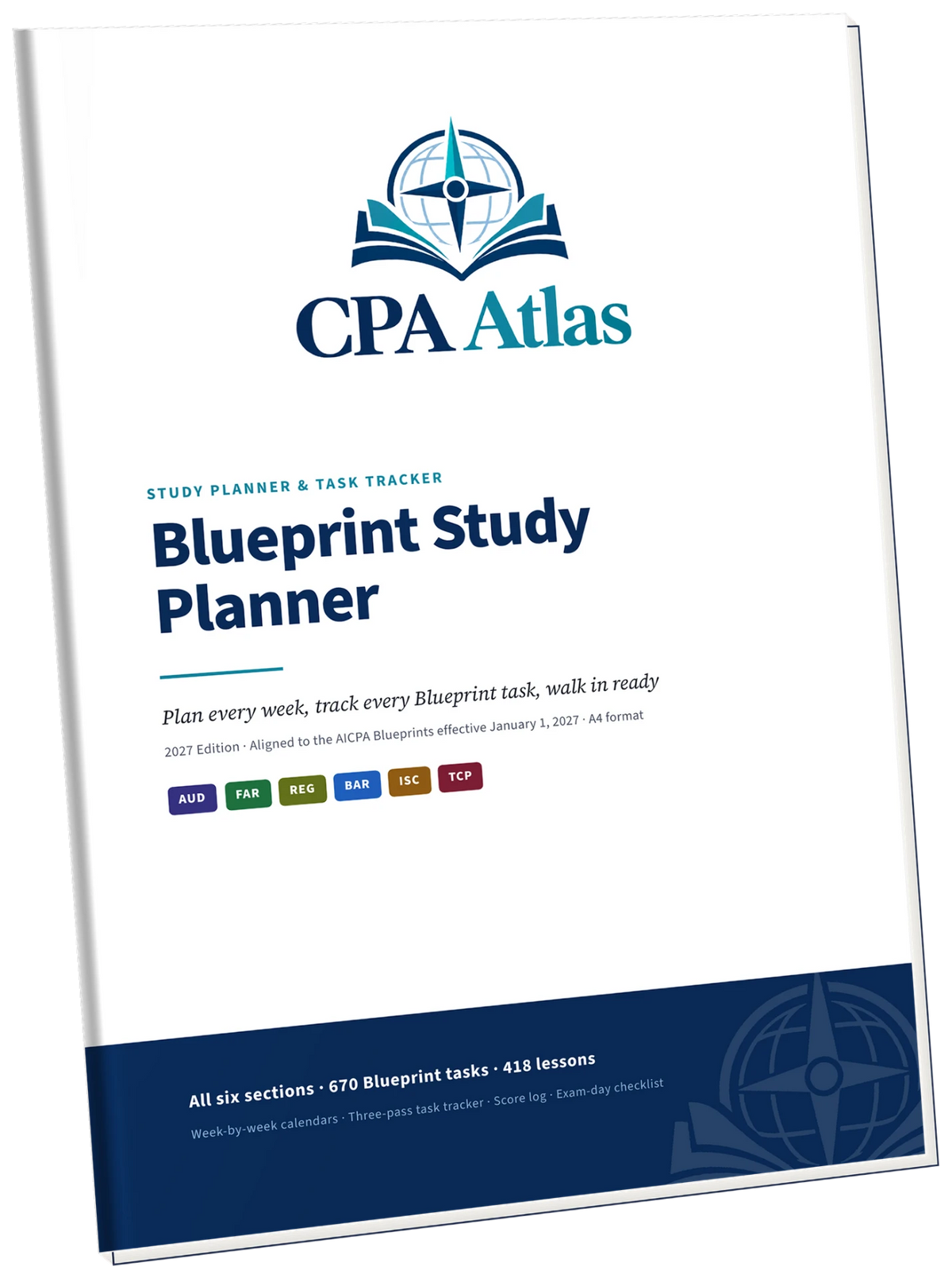 CPA Atlas Blueprint Study Planner and Task Tracker for the 2027 CPA Exam