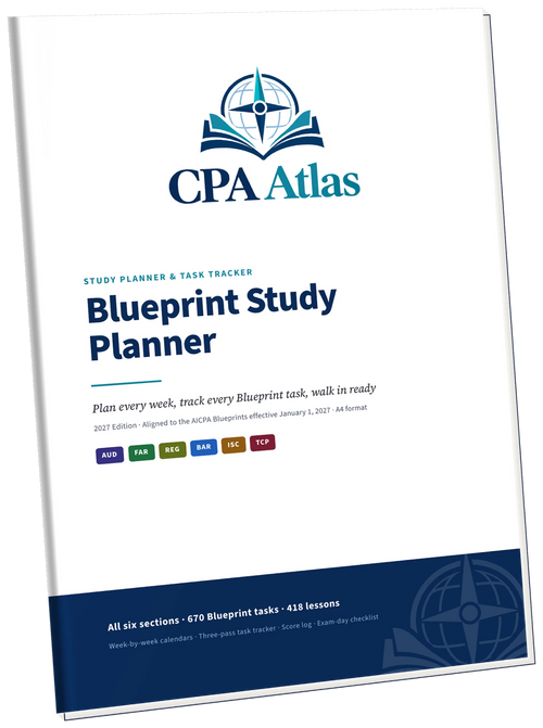 CPA Atlas Blueprint Study Planner and Task Tracker for the 2027 CPA Exam